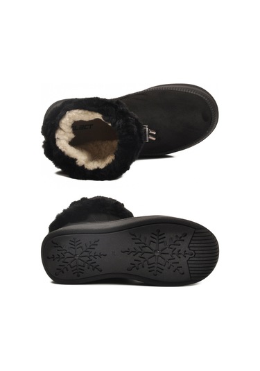 Aspor Siyah Kürklü Kadın Düz Bot Çok Renkli