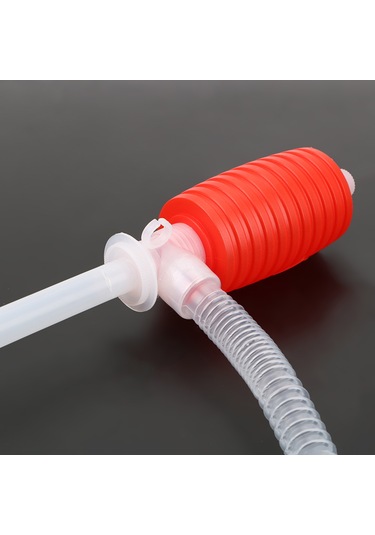 Hombey Kırmızı Büyük Boy Pvc Sifon Pompa - Benzin, Yağ, Su Taşıma - 10 Litre/ Dakika Hızlı Transfer
