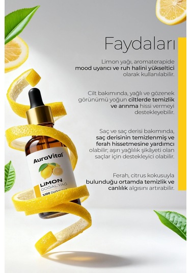 Limon Yağı 30 Ml %100 Saf Ve Doğal 30 ML