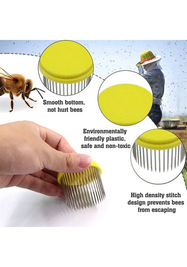 Xurunkeji Adet Arıcılık Aleti Paslanmaz Çelik İğne Kraliçe Arı Kafesi İzolasyon Kutusu Arı Kovanı Yetiştirme Örtüsü Yakalayıcı Arıcı Aleti