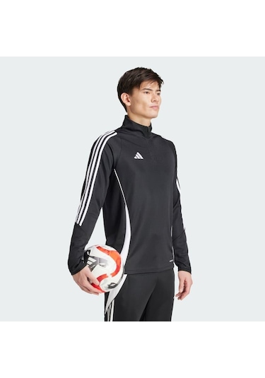 Adidas Tiro24 Erkek Antrenman Fermuarlı Üst Siyah