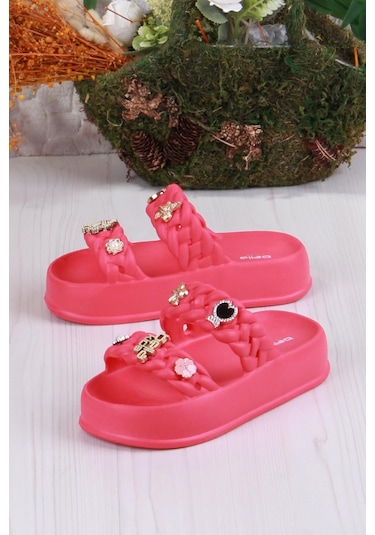 Fort Bella E423 Plaj Deniz Havuz Terliği Hafif Rahat Esnek Kız Çocuk Terlik Narçiçeği