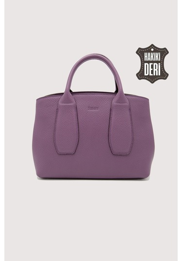 Hakiki Deri Kadın El Çantası Mürdüm Smr9226 Mürdüm
