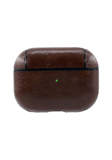 Kangvka Airpods Pro İçin Deri Koruyucu Kılıf - Koyu Kahverengi - Dayanıklı Pc+pu Malzeme - Kolay Kurulum