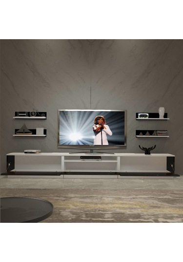 Decoraktiv Trendstyle 270rs Mdf Tv Ünitesi Tv Sehpası Beyaz - Siyah