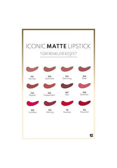 Note Cosmetics Iconic Matte Lipstick Kalıcı Mat Ruj 107 Idol - Kahverengi 107