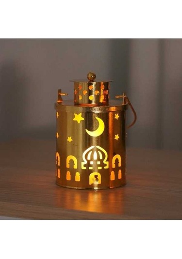 Dancemonkey Led Kamp Taşıma Işığı - D Altın, Modern Retro Şekil Altın