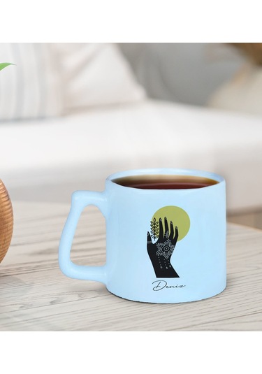 Bk Gift Kişiye Özel İsimli Pastel Mavi Middle Kupa Bardak-5, Arkadaşa Hediye, Ev Hediyesi, Doğum Günü Hediyesi, Ofis Hediyesi Kobitmeyencom30014 Bk Gi