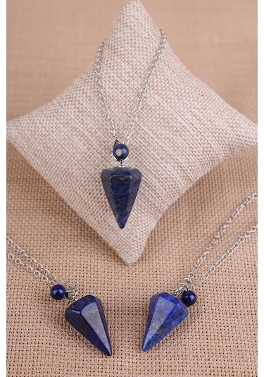 Lapis Lazuli Doğal Taş Pandül - Sarkaç 93912064 Mavi