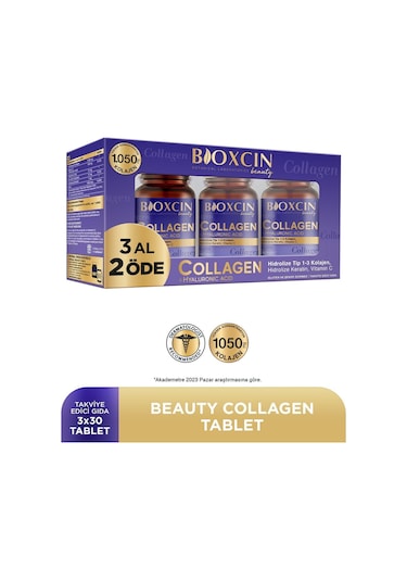 Bioxcin Beauty Collagen Tablet 3 Al 2 Öde - Tip1 Tip 3 Hidrolize Kolajen