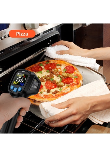 Suofeng Mestek El Tipi Kızılötesi Termometre: -50 C'den 600 C'ye Hassas Sıcaklık Ölçümü, Ayarlanabilir Emisivite