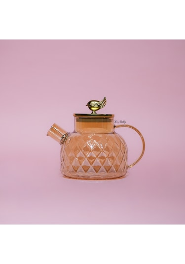 Bellisima Kare Desen Demlik Amber