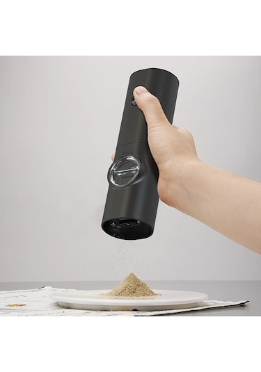 Jialan Elektrikli Karabiber Öğütücü Baharat Öğütücüler Siyah