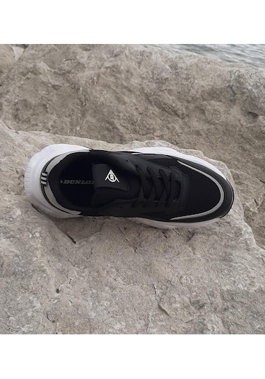 Dunlop 2323 Siyah-Beyaz Renk Fuspetli Kalın Taban Spor Ayakkabı AYKSAYAK-000503
