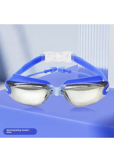 Yetişkin Yüzme Gözlüğü Su Boyutu Buğu Önleyici Yüzme Dalış Gözlüğü Hd Şeffaf Yüzme Gözlüğü Kutulu Kaplama-mavi Çok Renkli