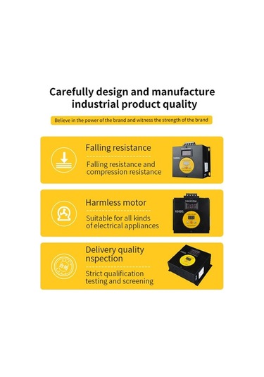 Dancemonkey 10000w Hızlı Sıcaklık Düzenleyici Voltaj Regülatörü - Kompakt Siyah Siyah