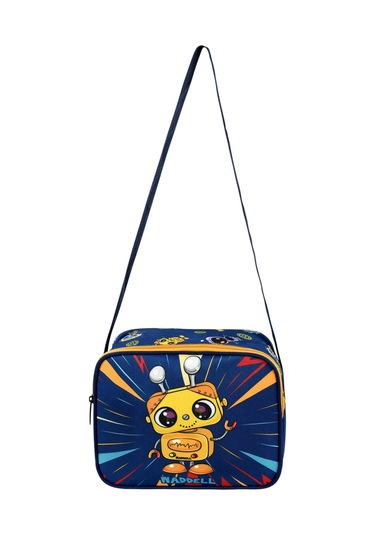 Waddell Lisanslı Lacivert-sarı Robot Desenli Erkek İlkokul Sırt Çantası Ve Beslenme Çantası