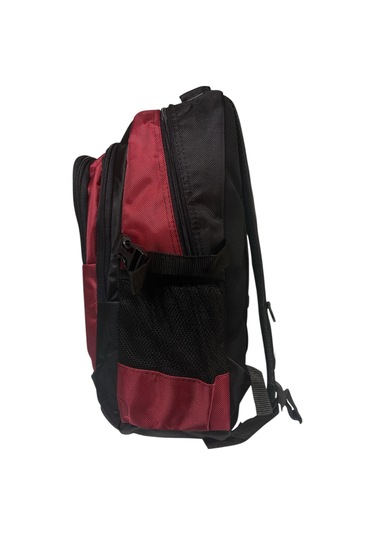 Büyük Su Geçirmeyen Kalın Kumaş Ortopedik Üç Bölmeli Okul Gezi Seyahat Kamp Sırt Çantası 32cmx47cm Kırmızı