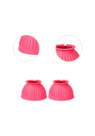 Homyl At Botları Binicilik Eğitim Için Kalın Kauçuk Toynak M Koyu Pembe