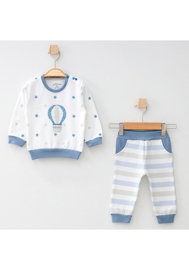 Aziz Bebe 2'li Bebek Takımı 2302 İndigo