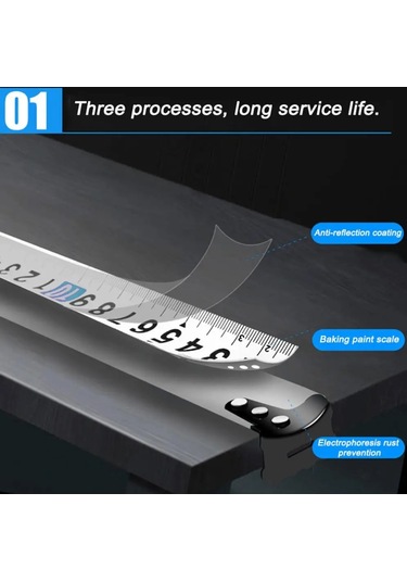 7.5 M 25 Mm-çelik Mezura 3 5 7.5 10 Metre Kalınlaşmış Kendinden Kilitlemeli Kauçuk Alet Cetvel Yapı Araçları Ölçme Önlemleri