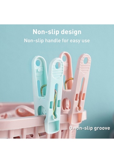 Sones Çok Amaçlı Çamaşır Mandalı Ev Plastik Sepet Çorap Klipsi 30 / Kutu Rastgele Renk