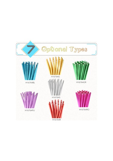 Shineyee Gümüş Renkli 100'lü Paket, Yiyecek Dereceli, Çevre Dost, Dayanıklı, Ev Ve Partiler İçin烫金 Kağıt Pipetler