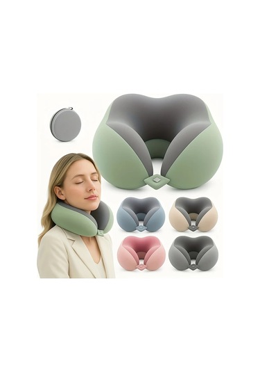 Fochsia Beige U Şeklinde Boyun Yastığı Hafif Taşınabilir Yavaş Geri Tepkili Memory Foam