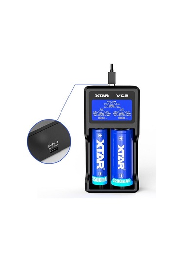 Xtar Vc2 Usb Lcd Ekran Akıllı Şarj Ve Test Cihazı 3.7V Li-İon