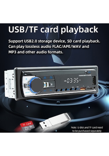 Samdoo Araç İçi Bluetooth Mp3 Çalar - Yüksek Kaliteli Ses, Fm Radyo Ve Kolay Kurulum Jsd-530l