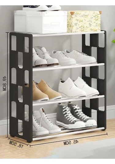 Flybuy Yurt Ev Depolama Rafı Siyah - Bosphorusboutique Pratik Ayakkabılık Siyah