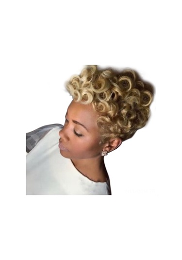 Qingmipy "26cm Kısa Dalgalı Peruk - Isıya Dayanıklı Saç Eklentisi, Günlük Ve Parti Kullanımı İçin" Diğer