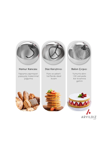 Aryıldız Power Chef XXL 10 KG Stand Mikser