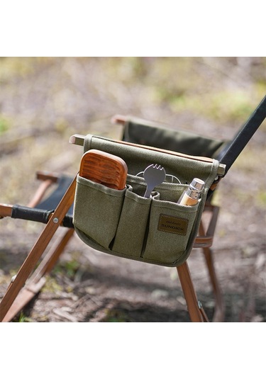 Homyl Koltuk Yan Cep Sandalye Kamp Atıştırmalıkları Yeşil Yeşil Çok Renkli