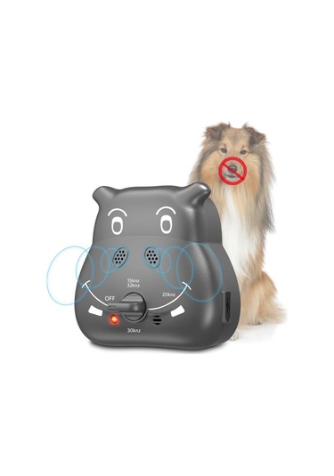 Geeroyoo Akıllı Ultrasonik Köpek Susturucu: Otomatik Ses Algılama, İç Ve Dış Mekan Kullanımı, Şarj Edilebilir, Gri