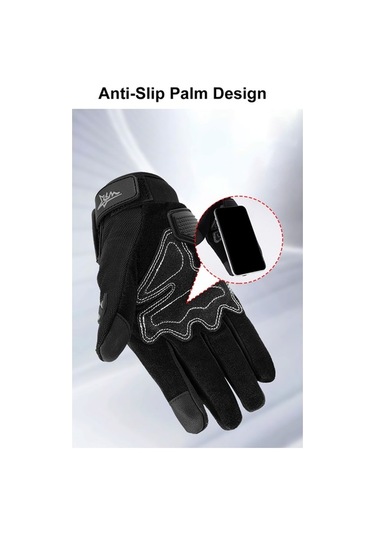 Erkek Ve Kadın Motosiklet Eldiveni - Kaydırmaz, Nefes Alabilir, Dokunmatik Ekran Uyumlu, Siyah Kırmızı M