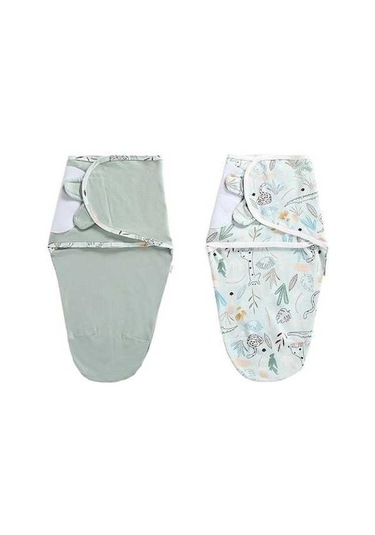 Novahub Yenidoğan Uyku Tulumu, Kundak Örtüsü, 2'li Paket Yeşil S Yeşil