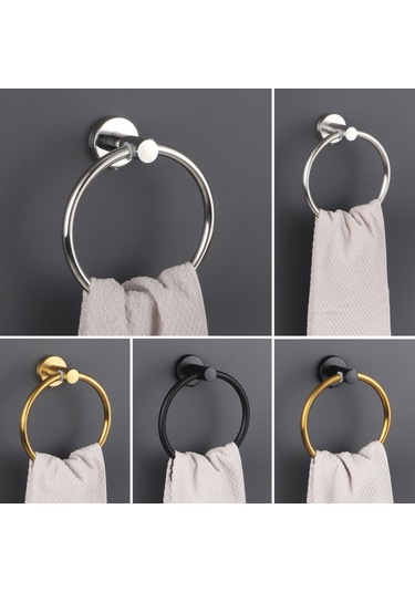 Suofeng Banyo Tuvalet Kağıt Tutucu, Havlu Asma Kolu Ve Halka Seti - 304 Çelik, Siyah, Dayanıklı, Kullanıma Kolay, Otel Ve Ev Kullanıma Uygun Diğer