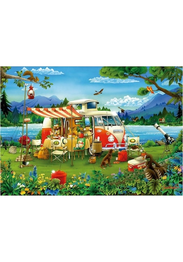Educa 1000 Parça Harika Kamp Tatili Puzzle - 19922 - Camping Holiday
