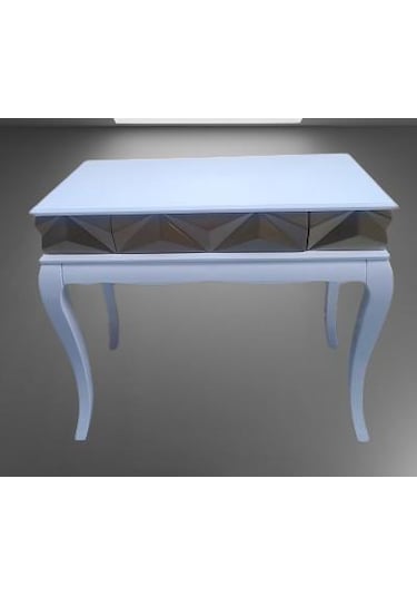 Dresuar Piramit Model 90521 Gold Beyaz Uyum Lükens Kayın Ayak El Yapım Beyaz