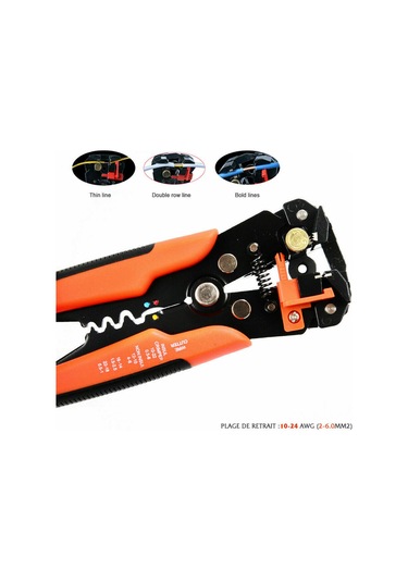 Yaleker 8 İnç Çelik Tel Soğurucu - İzolasyon Kestiği Ve Presleme Aracı, Oranj Rengi, Tek El İşlemi