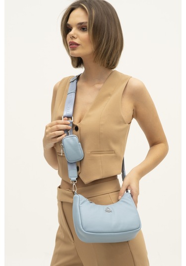 Benetton Bnt 1271 Çapraz Çanta Std / Mavi Mavi