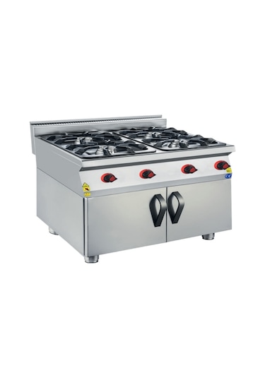 Karacasan Endüstriyel 900 Seri Dolaplı 80 Cm 4 Gözlü Lpg Tüplü Ocak