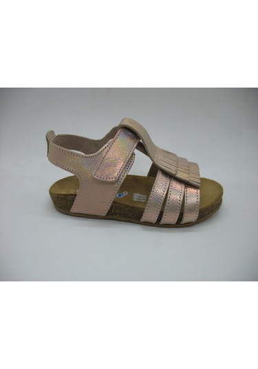 Toddler 388 Anatomik Deri Mantar Taban Püsküllü Sandalet 26... Pudra