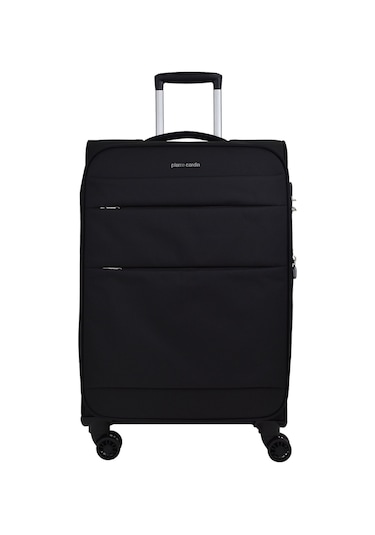 Pierre Cardin Ultra Light Hafif Lüx Kumaş Orta Boy Valiz Siyah Pc4200 Siyah