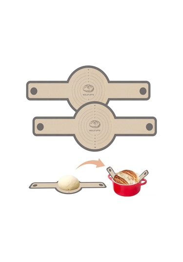 Vkemall Gıda Kalitesi Silikon Fırın Matları, Uzun Kollü, Yeniden Kullanılabilir, Pasta-ekmek Pişirme İçin, Kaymazsız, Lavabo Uyumlu Gri