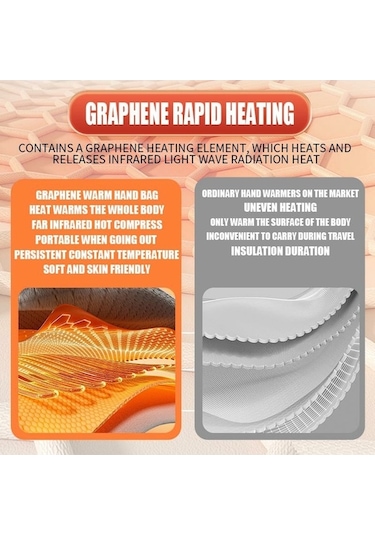 Dm Akıllı Sıcaklık Kontrollü Grafen Isıtmalı El Isıtıcı, 4 Seviye Ce Sertifikalı - Siyah