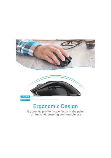 Reedark Hxsj T40 T40 Kablosuz  2.4g+bt5.1+bt5.1 Usb Alıcı Üçlü Modlu  7 Rgb Işıklı Oyun Fa