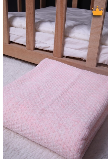 Babyhola Pamuk Astarlı Triko Kız Erkek Bebek Battaniyesi 13518 001