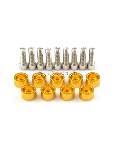 Gold Sarı Renkli Jdm Vida Pul Seti 10 Adet